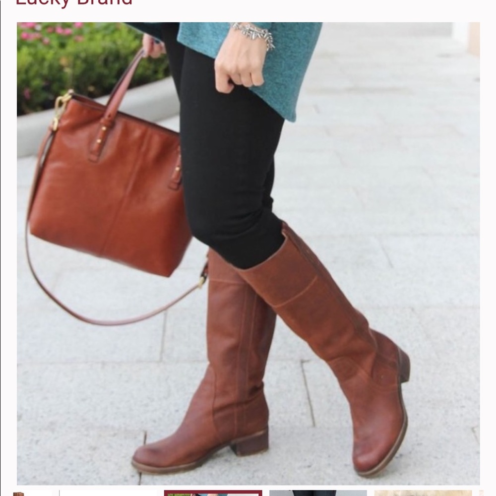 Leather lucky boots